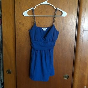 Body central blue tank top